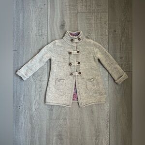 Tucker + Tate Cream Knit Pea Coat Toddler Girl Size 4 Years